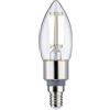 Paulmann 28777 Lampadina LED a filamento candela Dim to warm lampadina dimmerabile da 5 Watt chiaro luce efficiente luce oro e bianco caldo 1800-3000K E14