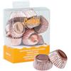 DECORA, 0339796 Confezione 180 Pirottini Bon Bon Rose Gold Metallic da 27 X 17 mm, in Carta da Forno, per Cuocere, Presentare e Regalare Bon Bon, Resistono fino a 180°, In Blister, Made in Italy