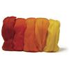 Rayher5365200, Lana merino pettinata, 18 mic, 5 colori da 10 g