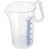 Thermohauser Misurino con manico chiuso, 500 ml, plastica PP, scala blu in litri e millilitri 8300040083 trasparente
