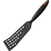 Fackelmann Paletta forata extra long pratica e maneggevole, ca. 33 cm, Soft Collection, ideale per girare le pietanze senza romperle, (colore: nero e arancione), quantità: 1 pezzo