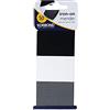 KORBOND Nastro Attivo con Ferro Pacchetto da 3 - Nero, Bianco e Grigio - Ogni Colore 3,8 cm x 50 cm - Nastro Totale 1,5 m - Rammendo Invisibile Permanente