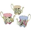 Talking Tables Truly Alice - Supporti per teiera e Cupcake per Un Tea Party, Multicolore (Confezione da 6).