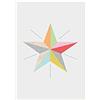 Little Design Haus - Poster Stampato + passepartout 24 x 30 cm, Motivo: Stella