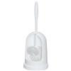 WENKO 19620100 Portascopino per WC Standard bianco - mit Randreiniger, Materiale plastico, 12 x 39 x 12 cm, Bianco