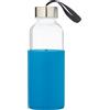 Nerthus FIH 394 Bottiglia di Vetro da 400 ml Blu, Borosilicato e Silicone