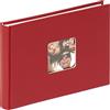 walther design Album Fotografico Rosso 22 x 16 cm con Ritaglio Copertina, Fun FA-207-R