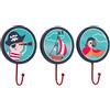 Premier Housewares - Set di 3 Ganci da Parete Pirati, Multi/Multicolore, Set di 3