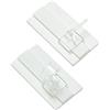 Gardinia Gancio Adesivo Universale per Telaio Scorrevole e aste, 2 unità, Autoadesiva, Regolabile, 2 Fermi, 5 x 2.5 cm, Plastica, Bianco-Trasparente