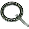 Gardinia Anelli per Tenda, per Bastoni per Tende Ø 23/26 mm, Plastica, Cromato, 10 Pezzi