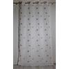 HomeMaison Tenda Ricamato Motivi Fogli Poliestere Beige 140 x 260 cm