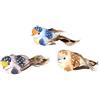 Artemio KnorrPrandell Assortimento di 3 Uccellini Decorativi, con Clip a Molla, da 10 x 4,5 x 4 cm, Multicolore