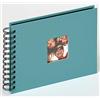 walther design Album Fotografico Verde Petrolio 23 x 17 cm Album a Spirale con Ritaglio di Copertina, Fun SA-109-K