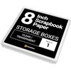 WestonBoxes Scatola portaoggetti per album di ritagli, 20,3 x 20,3 cm, perfetta per proteggere costose carte artigianali (trasparente, confezione da 1)