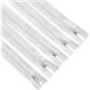 ACCESSOIRES LEDUC LEDUC Cerniere in Nylon, plastica, Colore: Bianco, 15 cm, Confezione da 5 Pezzi
