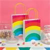 Talking Tables Confezione 8 Sacchetti di Carta Arcobaleno per Feste di Compleanno - Riempili con Gadget e Torta, RBTREATBAGS