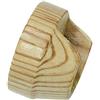 Gardinia Supporto da Parete per Tende da Ø 28 mm, in Legno di Pino, Wood