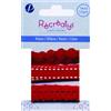Récréatys 4044 10 4 3 - Nastri Assortiti in Cotone, Lunghezza: 1 m, Colore: Bordeaux