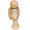 Hess since 1990 Statuetta a Forma Legno, con Cuore, Dipinto di Bianco, Circa, Prodotto nei Monti Metalliferi, Idea Regalo, Decorazione e per Gli Amanti degli Angeli, ca. 12 cm