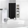 Douceur d'Intérieur 6RD150NR Vitamine - Tenda da Doccia in PEVA, 0,01 x 180 x 200 cm, Colore: Nero