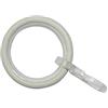 Gardinia Anelli per Tende Elba, 10 Pezzi, incl. Inserto Scorrevole e Ganci Pieghevoli, Ø 29/38 mm, Spessore 3,5 mm, Metallo, Ivory (Avorio)