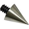 Gardinia Manopola terminale per binari per Tende, Cono terminale, Serie New York, Metallo, Acciaio Inox, Ø 12 mm