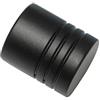 Gardinia 2 Terminali a Cilindro per Bastoni per Tende, Metallo, Matte, per Tende Tecniche Ø 16 mm, Nero Opaco, 2 unità