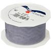 PRÄSENT C.E. PATTBERG SHEER Nastro organza color argento sterling,nastro chiffon per pacchi regalo, lungh. 25 m, largh. 40 mm, nastro largo per incartare regali, decorare, bricolage, nastri decorativi tessuto