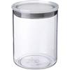 Tatay Barattolo da cucina, Capacità 1,5L, Ermetico, Senza BPA, Lavabile in lavastoviglie, Trasparente - Grigio. Misura 12,5 x 12,5 x 17 cm