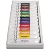 Rayher set di colori ad acquerello, assortimento 12 colori, tubetti da 12ml, per pittura su carta, tela, cartone, per hobbistica, principianti ed esperti, 38915000