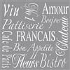 Rayher Stencil per pareti, motivo french living, stampo per pittura, shabby chic, vintage, decorazione murale, 30,5 x 30,5 cm, 1 pz.