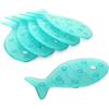 TATAY 5515003, Confezione da 6 adesivi antiscivolo, disegno pesce, PVC, turchese, 15 x 7