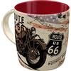 Nostalgic-Art Tazza da caffè retrò, US Highways - Route 66 Bike Map - Idea regalo per amanti di moto ed USA, Design vintage, 330 ml, in ceramica