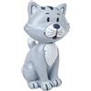 Mopec Figura Pastello di sposi con Mascotte Gatto, Poliresina, Grigio, 3.5 x 3 x 5.5 cm, 2 Pezzi