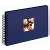 walther design Album Fotografico Blu 23 x 17 cm Album a Spirale con Ritaglio di Copertina, Fun SA-109-L