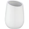 Wenko, bicchiere per spazzolino da denti e dentifricio, in ceramica, 8 x 11 x 8 cm, colore: bianco