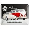 Nostalgic-Art Targa Vintage Volkswagen - VW - Meet The Classics - Idea regalo per i bus VW, in metallo, Design retro per decorazione, 15 x 20 cm