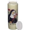 Hautekiet 8685934 St. Rita - Candela 9 Giorni, 6,8 x 20 cm, Colore: Bianco