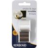 KORBOND Set Filo Invisibile Trasparente E Grigio Fumo Korbond - Filo da 220 m - Rocchetti 2 x 110 m - Si combina con i Colori di Tessuti Chiari e Scuri