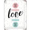 Nostalgic-Art Targa Vintage Do What You Love - Idea Regalo per i nostalgici, in Metallo, Design Retro per Decorazione, 15 x 20 cm