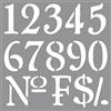 Rayher Stencil per pareti, motivo numeri, stampo per pittura, shabby chic, decorazione murale, 30,5 x 30,5 cm, 1 pz.