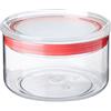 Tatay Barattolo da cucina, Capacità 0,5L, Ermetico, Senza BPA, Lavabile in lavastoviglie, Trasparente - Rosso. Misura Medidas 12,5 x 12,5 x 8 cm