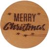Engraved House Sottobicchiere in Legno di Faggio Merry Christmas