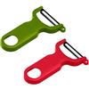 Kuhn Rikon Sbucciapatate (set da 2) con lama in acciaio. Pelapatate per verdure, pelapatate per cucina, pelapatate a velocità leggera, pelapatate per mele, pelapatate per mele, garanzia di 3 anni di