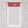 Soleil d'ocre, Tendine a vetro puro Cotone 60x120 cm LOVE rosso