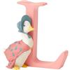 Enesco - Lettera L con anatra e anatroccoli 7.0000 Rosa/Giallo/Blu