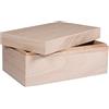 Scatola Multiuso Con Coperchio wood Box In Legno Marrone Chiaro, 60x40x23  Cm in vendita online