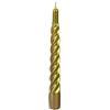 Cereria Di Giorgio - 6 Candele Tortiglione laccate - Diametro 2.2 cm Altezza 21 cm - Colore Oro - Durata 5 ore - Standard per candelabro - Home Decor Collection