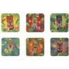 Excelsa Tiki Set 6 Sottobicchieri, Poliestere
