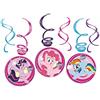 Amscan My Little Pony 9902519 - Decorazioni a spirale da appendere per feste, confezione da 6, rosa, taglia unica